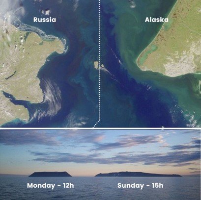 Las Islas Diómedes, distancia entre Alaska y Rusia